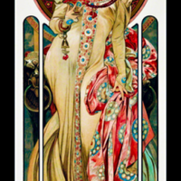 Alphonse Mucha Art Nouveau Vintage Poster Fridge Magnet 3.5 x10 Large