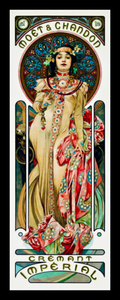 Alphonse Mucha Art Nouveau Magnetic Poster Fridge Magnet 6.5x18 Large