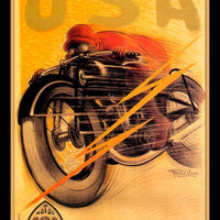 OSA Liberty Motorcycles Vintage Racing Canvas Print Fridge Magnet 6x8 Large