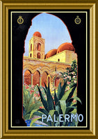 Palermo Italy Vintage Travel Poster Fridge Magnet 6x8 Large
