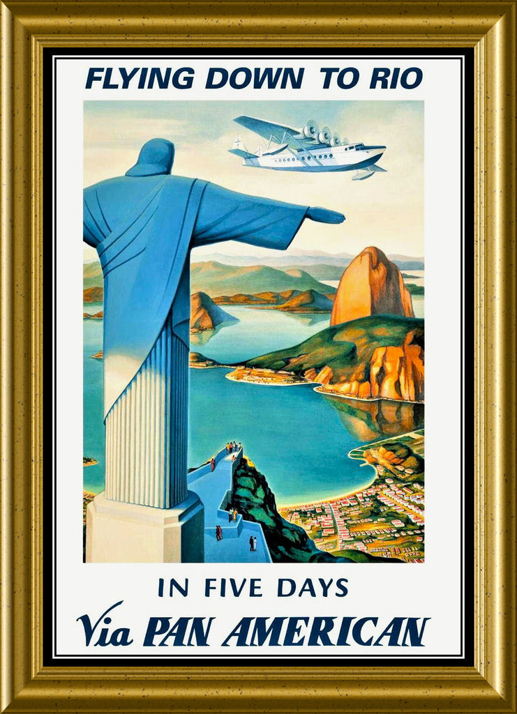 Pan American Airline Rio de Janeiro Travel Poster Fridge Magnet