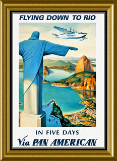 Pan American Airline Rio de Janeiro Travel Poster Fridge Magnet 6x8 Large