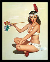 Pass the Peace Pipe Sexy Pin Up Art Magnetic Poster 6x8 Large
