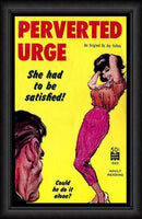 Perverted Urge Funny Pulp Book Cover Fridge Magnet 6x8 Large

