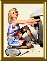 The Pin-up Girl Magnetic Canvas Fridge Magnet 6x8 Large
