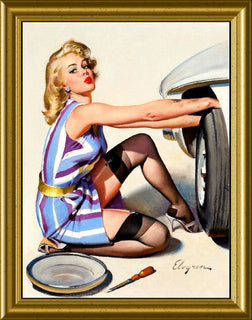The Pin-up Girl Magnetic Canvas Fridge Magnet 6x8 Large
