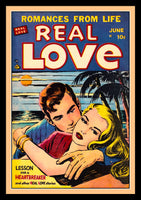 Real Love and Romance Vintage Comic Canvas Print Fridge Magnet 6x8 Large
