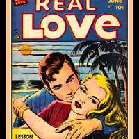 Real Love and Romance Vintage Comic Canvas Print Fridge Magnet 6x8 Large