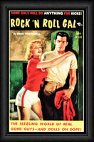 Rock and Roll Gal Pulp Art Magnetic Poster Fridge Magnet 6x8 Large
