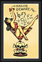 Sailor Beware Magnetic Poster Canvas Print Fridge Magnet 6x8 Large
