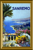 Sanremo Italy Vintage Travel Poster Fridge Magnet 6x8 Large
