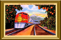 Santa Fe Super Chief California Train Travel Poster Fridge Magnet 6x8 Large
