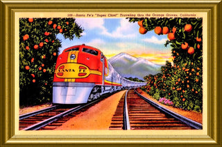 Santa Fe Super Chief California Train Travel Poster Fridge Magnet 6x8 Large
