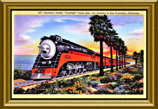 Southern Pacific Railroad Travel Poster Canvas Print Fridge Magnet 6x9 Large