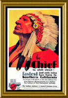 The Chief Vintage Santa Fe Train Travel Poster Fridge Magnet 6x8 Large
