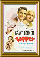 Topper Cary Grant Vintage Movie Poster Fridge Magnet 6x8 Large Canvas Print
