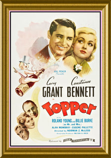 Topper Cary Grant Vintage Movie Poster Fridge Magnet 6x8 Large Canvas Print