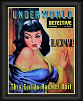 Underworld Detective Pulp Cover Art Canvas Print Fridge Magnet 6x8 Large
