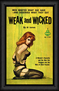 Weak and Wicked Pulp Fiction Art Fridge Magnet 6x9.5 Large