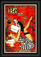 Woman Be Who You Are Empowerment Poster Fridge Magnet 6x8 Large

