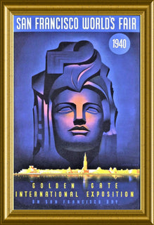 Worlds Fair San Francisco 1940 Travel Poster Canvas Print Fridge Magnet 6x8 Large