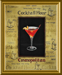 Cosmopolitan Cocktail Hour Poster Bar Fridge Magnet 6x8 Large