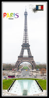 Eiffel Tower Paris France Vintage Canvas Art Print Fridge Magnet 9x18 Large
