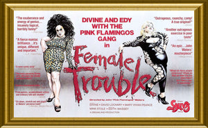 Pink Flamingos/ Female Trouble 北米版 Female Trouble John Waters Canvas Print Movie Poster Fridge Magnet