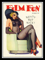 Film Fun Netty But Nice Vintage Canvas Print Fridge Magnet 6x8 Large
