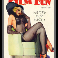 Film Fun Netty But Nice Vintage Canvas Print Fridge Magnet 6x8 Large