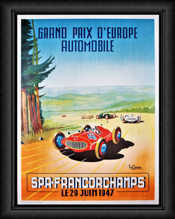 Grand Prix Europe 1947 Vintage Magnetic Poster Canvas Print Fridge Magnet 6x8 Large