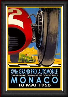 Grand Prix Monaco 1958 Racing Poster Fridge Magnet 6x8 Large