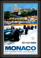 Grand Prix 24 Monaco 1966 Auto Racing Poster Canvas Print Fridge Magnet 6x8 Large
