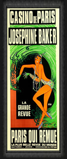 Josephine Baker La Grande Revue French Burlesque Poster Canvas Print FRIDGE MAGNET 6x15.5 Large
