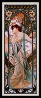 Alphonse Mucha Art Nouveau Poster Fridge Magnet 6.5x17 Magnetic Canvas
