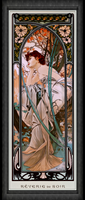 Alphonse Mucha Art Nouveau Poster Fridge Magnet 6.5x17 Magnetic Canvas
