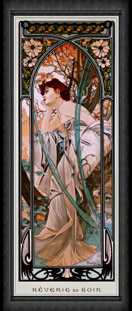 Alphonse Mucha Art Nouveau Poster Fridge Magnet 6.5x17 Magnetic