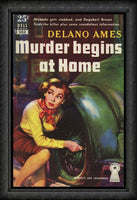 Murder Begins at Home Funny Pulp Fiction Art Fridge Magnet 6x8 Large
