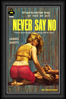 Never Say No Vintage Pulp Art Canvas Print Fridge Magnet 6x8 Large