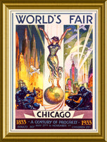 Worlds Fair 1933 Chicago Magnetic Poster Fridge Magnet 6x8 Large
