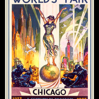 Worlds Fair 1933 Chicago Magnetic Poster Fridge Magnet 6x8 Large