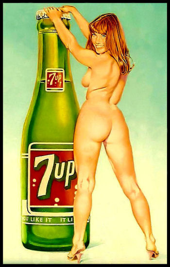 7 UP Girl FRIDGE MAGNETS 6x8 Sexy Vintage Poster Magnetic Prints