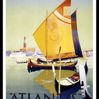 Atlantis Cruises Travel Poster Canvas Print Fridge Magnet 6x8 Large
