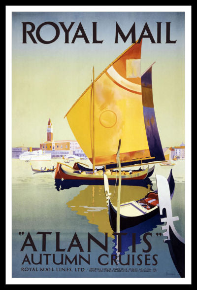 Atlantis Cruises Travel Poster Canvas Print Fridge Magnet 6x8 Large