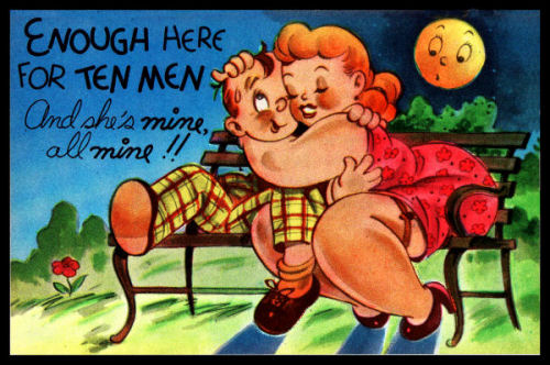 Big Love Funny Romance Fridge Magnet 6x8 Canvas Print