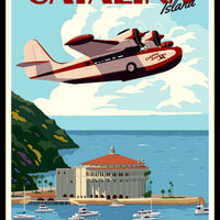 Santa Catalina Island California Travel Poster Fridge Magnet 6x8 Large