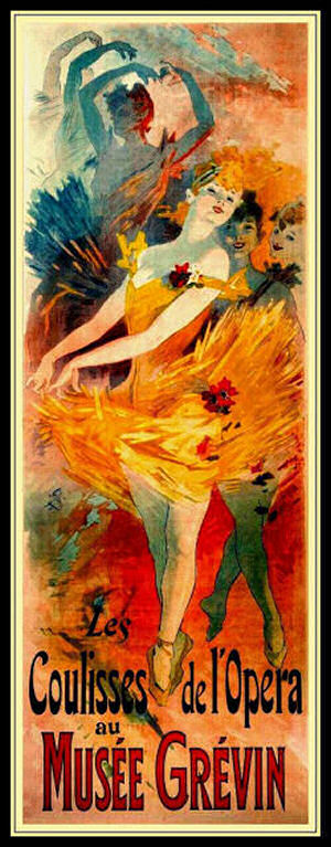 Coulisses De' Lopera Vintage Ballerina Poster Fridge Magnet 7x18 Large