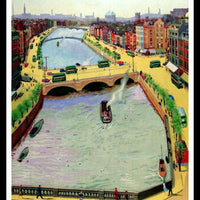 Dublin Ireland Vintage Travel Poster Fridge Magnet 6x9.5 Large