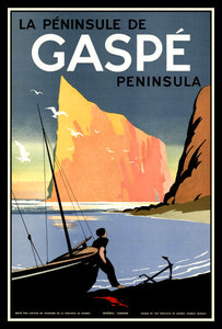 Gaspe Peninsula Vintage Canada Travel Poster Fridge Magnet 6x8 Large