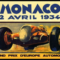 Grand Prix Monaco 1934 Magnetic Poster Fridge Magnet 6x8 Large